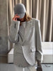Women's Oversized Single-Button Blazer with Notched Lapels in Six Color Styles