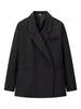 Women's Oversized Single-Button Blazer with Notched Lapels in Six Color Styles