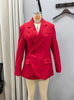 Women's Oversized Single-Button Blazer with Notched Lapels in Six Color Styles