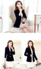 Women's Slim-Fit Velvet Blazer with Long Sleeves in Black Wine Red or Dark Blue