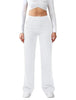 Women's Straight-Leg Work Pants, Polyester-Spandex Blend, High Waist, Button Closure and Side Pockets