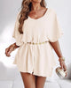 Women's Three-Piece Skort Set, Polyester, Off-Shoulder Batwing Top, Bandeau and High-Waisted Skort