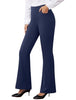 Women's Flare-Leg Dress Pants, Polyester-Spandex Blend, High Waist, Pull-On Closure and Four Pockets