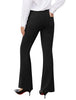 Women's Flare-Leg Dress Pants, Polyester-Spandex Blend, High Waist, Pull-On Closure and Four Pockets