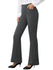 Women's Flare-Leg Dress Pants, Polyester-Spandex Blend, High Waist, Pull-On Closure and Four Pockets