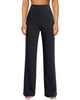 Women's Straight-Leg Dress Pants, Polyester-Spandex Blend, High Waist, Pull-On Design and Pockets