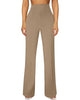 Women's Straight-Leg Dress Pants, Polyester-Spandex Blend, High Waist, Pull-On Design and Pockets