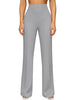 Women's Straight-Leg Dress Pants, Polyester-Spandex Blend, High Waist, Pull-On Design and Pockets