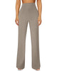 Women's Straight-Leg Dress Pants, Polyester-Spandex Blend, High Waist, Pull-On Design and Pockets