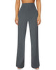 Women's Straight-Leg Dress Pants, Polyester-Spandex Blend, High Waist, Pull-On Design and Pockets