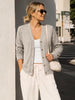 Women's V-Neck Cardigan, Polyester-Rayon-Spandex Blend, Long Sleeves and Button-Front Closure