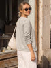Women's V-Neck Cardigan, Polyester-Rayon-Spandex Blend, Long Sleeves and Button-Front Closure