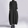 Zanzea Sweatshirt Dress Women Casual Turtleneck Long Sleeve Solid A-Line Midi Dresses for Woman FW Cozy Warm Robes