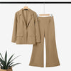 Spring Autumn Women Outfits Office 2 Piece Sets Elegant Long Sleeve Blazer Pant Sets Solid OL Work Tracksuit