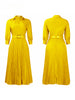 Purple Belt V-Neck Long Sleeve A-Line Pleated Dress Women Elegant Slim Evening Party Club Vestidos African Robe