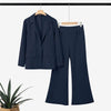 Spring Autumn Women Outfits Office 2 Piece Sets Elegant Long Sleeve Blazer Pant Sets Solid OL Work Tracksuit