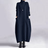 Zanzea Sweatshirt Dress Women Casual Turtleneck Long Sleeve Solid A-Line Midi Dresses for Woman FW Cozy Warm Robes