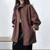 Temperament Short Trench For Women Lapel Single Breasted Solid Color Pockets Design Coat Spring Autumn 2Z2225