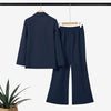 Spring Autumn Women Outfits Office 2 Piece Sets Elegant Long Sleeve Blazer Pant Sets Solid OL Work Tracksuit