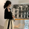 022 Spring Student Casual French Sexy Light  Skirt Top Suit Clothing Simple Style Boutique Clothing