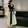 022 Spring Student Casual French Sexy Light  Skirt Top Suit Clothing Simple Style Boutique Clothing