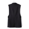 #0711 Spring Autumn Black White Vest Waistcoat Women Slim Sleeveless Jacket Female Long Blazer Vest Waistcoat Femme Buttons