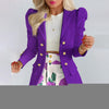 1 Set Stylish Formal Suit Set Streetwear Blazer Skirt Slim Turndown Collar Slim-fitting Suit Set  Comfy