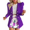 1 Set Suit Coat Skirt Stylish Spring Summer Blazer Skirt Slim-fitting Blazer Printed Skirt for Banquet