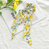 1 pc Spring Summer Bohemian Women Girls Printted Scrunchies Ribbon Elastic Hairband Elegant Cross Boho Hair Accessories