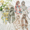 1 pc Spring Summer Bohemian Women Girls Printted Scrunchies Ribbon Elastic Hairband Elegant Cross Boho Hair Accessories