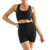 1 set  Seamless Set Women High Elasticity Fitness Clothes Sports Bra Crop Top High Waist Workout Sportswear