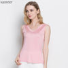 100% Pure Silk Women's Tank Tops Fem Casual Blouse Women Sleeveless Vest Blusa Feminina Blouses Ladies Shirts For Female Woman