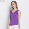 100% Pure Silk Women's Tank Tops Fem Casual Blouse Women Sleeveless Vest Blusa Feminina Blouses Ladies Shirts For Female Woman