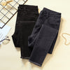 100kg 4XL Large Size Women Slim Stretch Denim Pants Office Lady Korean Style Autumn High Waist Black Skinny Pencil Jeans