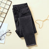 100kg 4XL Large Size Women Slim Stretch Denim Pants Office Lady Korean Style Autumn High Waist Black Skinny Pencil Jeans