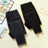 100kg 4XL Large Size Women Slim Stretch Denim Pants Office Lady Korean Style Autumn High Waist Black Skinny Pencil Jeans