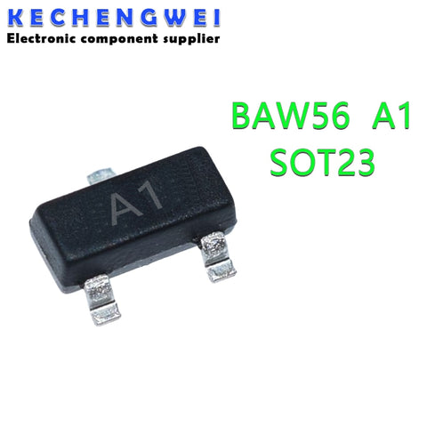 100pcs BAW56 SOT-23 A1 A1t SOT23 SMD transistor Original
