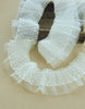 10CM Wide Embroidery Lace Flower Tulle Lace Fabric Trim Ribbon DIY Sewing Ruffle Applique Collar Dubai Dress Guipure Decor