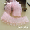 10CM Wide Embroidery Lace Flower Tulle Lace Fabric Trim Ribbon DIY Sewing Ruffle Applique Collar Dubai Dress Guipure Decor