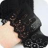 10cm Hollow Out Floral Embroidered Cotton Lace Ribbon DIY Apparel Sewing Fabric Dress Clothing Decoration Black Lace Trimming