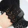 10cm Hollow Out Floral Embroidered Cotton Lace Ribbon DIY Apparel Sewing Fabric Dress Clothing Decoration Black Lace Trimming