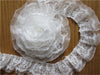 10yard 4cm White 2-layer Pleated Net Lace Edge Trim Ribbon Fabric Embroidery Applique Sewing Craft Crochet Wedding Dress Clothes
