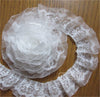 10yard 4cm White 2-layer Pleated Net Lace Edge Trim Ribbon Fabric Embroidery Applique Sewing Craft Crochet Wedding Dress Clothes