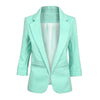 11 Colors 2022 Autumn Slim Fit Women Blazers Formal Jackets Office Lady Work Open Front Notched  Ladies Blazer Coat Plus Size