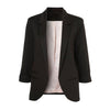 11 Colors 2022 Autumn Slim Fit Women Blazers Formal Jackets Office Lady Work Open Front Notched  Ladies Blazer Coat Plus Size