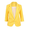 11 Colors 2022 Autumn Slim Fit Women Blazers Formal Jackets Office Lady Work Open Front Notched  Ladies Blazer Coat Plus Size