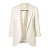 11 Colors 2022 Autumn Slim Fit Women Blazers Formal Jackets Office Lady Work Open Front Notched  Ladies Blazer Coat Plus Size