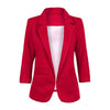 11 Colors 2022 Autumn Slim Fit Women Blazers Formal Jackets Office Lady Work Open Front Notched  Ladies Blazer Coat Plus Size