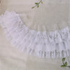 11CM Wide Three Layers Pleated Chiffon Fabric Guipure Lace Embroidery Fringe Ribbon Ruffle Trim Dolls Clothes Dress Sewing Decor