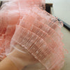 15CM Wide  Five-layer Polka-dot 3d Guipure Voile Lace Fabric Ribbon Ruffle Trim Wedding Dress Fluffy Skirts Sewing Supply